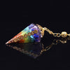Orgonite Reiki Pendulum Natural Stone Amulet Healing 7 Chakra Crystal Energy Meditation Hexagonal Pendanr For Women Jewelry
