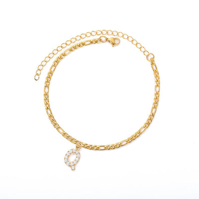 Tiny A-Z Initial Letter Anklets For Women Stainless Steel Gold Alphabet Cuban Link Anklet Bracelet Boho Jewelry Gift Bijoux