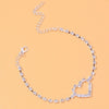 Stonefans Fashion Heart Rhinestone Anklets Wholesale Jewelry for Women Beach Barefoot Love Pendant Anklet Bracelet Leg Chain