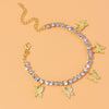 Stonefans Fashion Heart Rhinestone Anklets Wholesale Jewelry for Women Beach Barefoot Love Pendant Anklet Bracelet Leg Chain