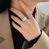 Hip Hop Cross Ring On Finger Chains Adjustable Jewelry Rings for Men Women Gothic anillos Aesthetic Rings 2021 Trend Accessories