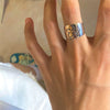 Hip Hop Cross Ring On Finger Chains Adjustable Jewelry Rings for Men Women Gothic anillos Aesthetic Rings 2021 Trend Accessories