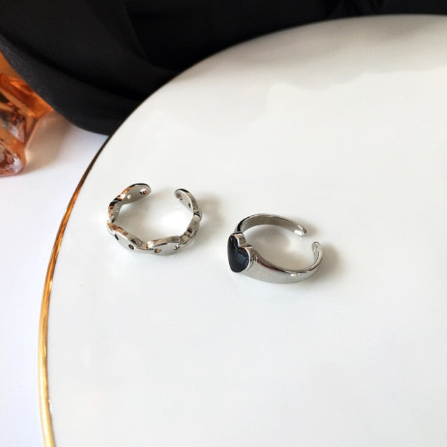 Hip Hop Cross Ring On Finger Chains Adjustable Jewelry Rings for Men Women Gothic anillos Aesthetic Rings 2021 Trend Accessories