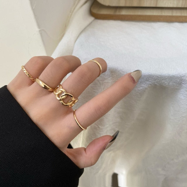 Hip Hop Cross Ring On Finger Chains Adjustable Jewelry Rings for Men Women Gothic anillos Aesthetic Rings 2021 Trend Accessories