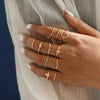 Moon Star Matching Rings for Women Anillos Mujer Gold Ring Set Bagues Girls Anillo Bohemian Jewellery Slytherin Accessories