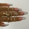 Moon Star Matching Rings for Women Anillos Mujer Gold Ring Set Bagues Girls Anillo Bohemian Jewellery Slytherin Accessories