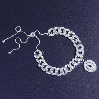 12mm DIY Gold Layered Initial Cuban Link Chain Iced Out Anklets for Women Cuban Anklet Ankle Bracelet Stainless Steel Jewelry