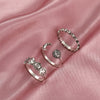 6Pcs Vintage Gothic Butterfly Angle Flower Multi Element Ring Set For Women Men Retro Personality Finger Ring Gifts