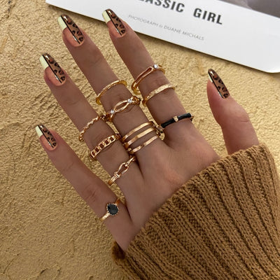 6Pcs Vintage Gothic Butterfly Angle Flower Multi Element Ring Set For Women Men Retro Personality Finger Ring Gifts