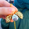 You Are My Sunshine Open Locket Sunflower Pendant Necklace  Boho Jewelry Friendship Gifts Bff Letter Necklace Collier