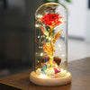 Artificial Eternal The Beast Beauty Rose Eternelle Flower In Glass Dome LED Christmas Mother&#39;s Birthday Valentines Day Gift