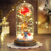 Artificial Eternal The Beast Beauty Rose Eternelle Flower In Glass Dome LED Christmas Mother&#39;s Birthday Valentines Day Gift