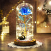 Artificial Eternal The Beast Beauty Rose Eternelle Flower In Glass Dome LED Christmas Mother&#39;s Birthday Valentines Day Gift