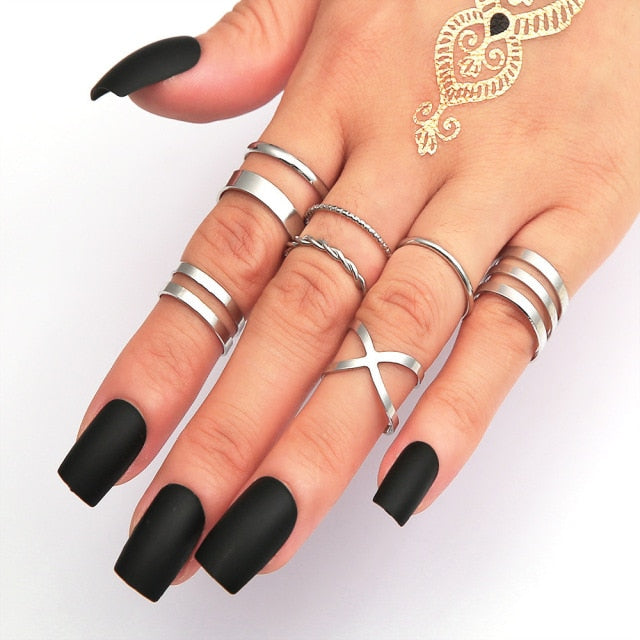 Hip Hop Cross Ring On Finger Chains Adjustable Jewelry Rings for Men Women Gothic anillos Aesthetic Rings 2021 Trend Accessories