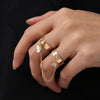 Hip Hop Cross Ring On Finger Chains Adjustable Jewelry Rings for Men Women Gothic anillos Aesthetic Rings 2021 Trend Accessories