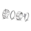 Hip Hop Cross Ring On Finger Chains Adjustable Jewelry Rings for Men Women Gothic anillos Aesthetic Rings 2021 Trend Accessories