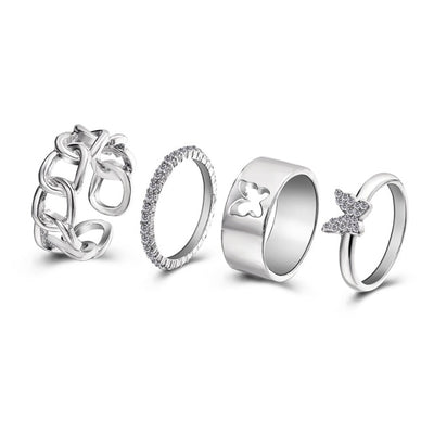 Hip Hop Cross Ring On Finger Chains Adjustable Jewelry Rings for Men Women Gothic anillos Aesthetic Rings 2021 Trend Accessories