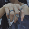 Hip Hop Cross Ring On Finger Chains Adjustable Jewelry Rings for Men Women Gothic anillos Aesthetic Rings 2021 Trend Accessories