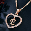Womens Jewelry Name Initials Heart Pendant Necklace 26 Letters Zircon Love Necklaces Girls Gifts the First Letter Accessories