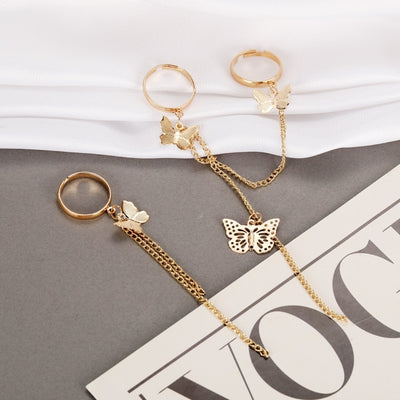 Hip Hop Cross Ring On Finger Chains Adjustable Jewelry Rings for Men Women Gothic anillos Aesthetic Rings 2021 Trend Accessories
