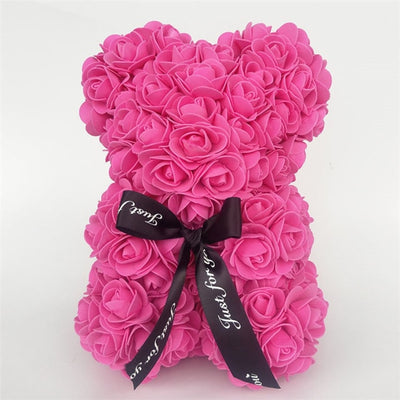 Valentines Day Gift  25cm Rose Teddy Bear From Flowers      Bear With Flowers  Red Rose Bear
