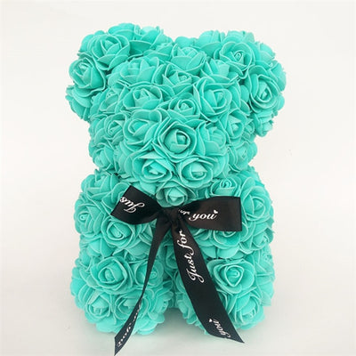 Valentines Day Gift  25cm Rose Teddy Bear From Flowers      Bear With Flowers  Red Rose Bear