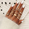 YADELAI Retro Alloy Snake Moon Ring Set Simple Style Gothic ring Jewelry Suit New 2021 Fashion Trend Jewelry Accessories