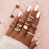YADELAI Retro Alloy Snake Moon Ring Set Simple Style Gothic ring Jewelry Suit New 2021 Fashion Trend Jewelry Accessories