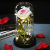 Beauty And Beast Rose LED Forever In Glass Dome Red Rose Valentine&#39;s Christmas Day Special Romantic Birthday Gift For Girlfriend