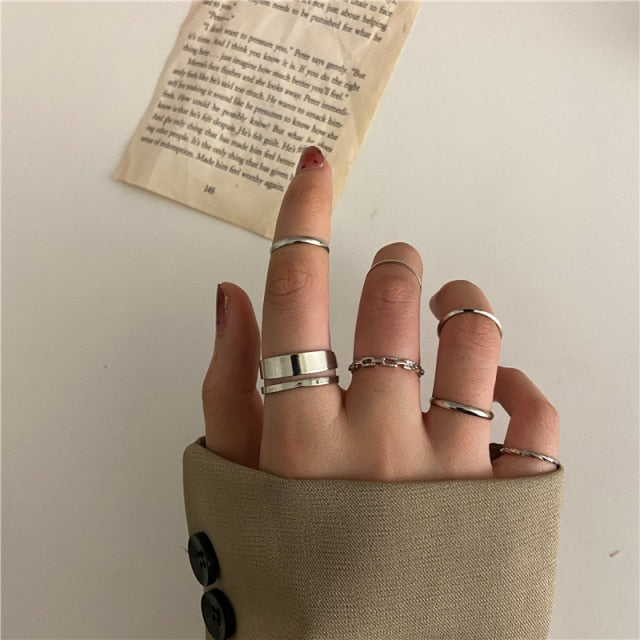 Hip Hop Cross Ring On Finger Chains Adjustable Jewelry Rings for Men Women Gothic anillos Aesthetic Rings 2021 Trend Accessories