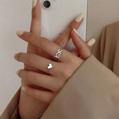 Hip Hop Cross Ring On Finger Chains Adjustable Jewelry Rings for Men Women Gothic anillos Aesthetic Rings 2021 Trend Accessories