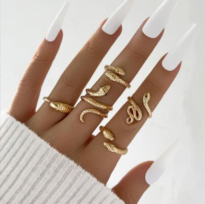 Moon Star Matching Rings for Women Anillos Mujer Gold Ring Set Bagues Girls Anillo Bohemian Jewellery Slytherin Accessories