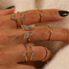 Moon Star Matching Rings for Women Anillos Mujer Gold Ring Set Bagues Girls Anillo Bohemian Jewellery Slytherin Accessories