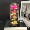 Eternal Red Rose In LED Glass Dome Gold Foil Flower Forever Rose New Year Valentine&#39;S Day Wedding Gift For Girlfriend Lover