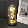 Eternal Red Rose In LED Glass Dome Gold Foil Flower Forever Rose New Year Valentine&#39;S Day Wedding Gift For Girlfriend Lover
