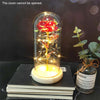 Eternal Red Rose In LED Glass Dome Gold Foil Flower Forever Rose New Year Valentine&#39;S Day Wedding Gift For Girlfriend Lover