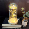 Eternal Red Rose In LED Glass Dome Gold Foil Flower Forever Rose New Year Valentine&#39;S Day Wedding Gift For Girlfriend Lover