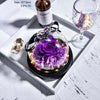 Eternal Red Rose In LED Glass Dome Gold Foil Flower Forever Rose New Year Valentine&#39;S Day Wedding Gift For Girlfriend Lover