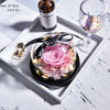 Eternal Red Rose In LED Glass Dome Gold Foil Flower Forever Rose New Year Valentine&#39;S Day Wedding Gift For Girlfriend Lover