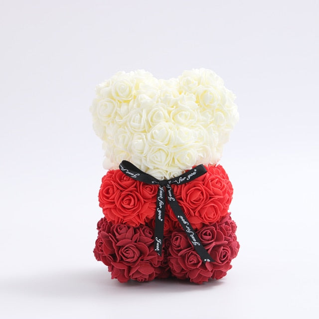 Valentines Day Gift  25cm Rose Teddy Bear From Flowers      Bear With Flowers  Red Rose Bear