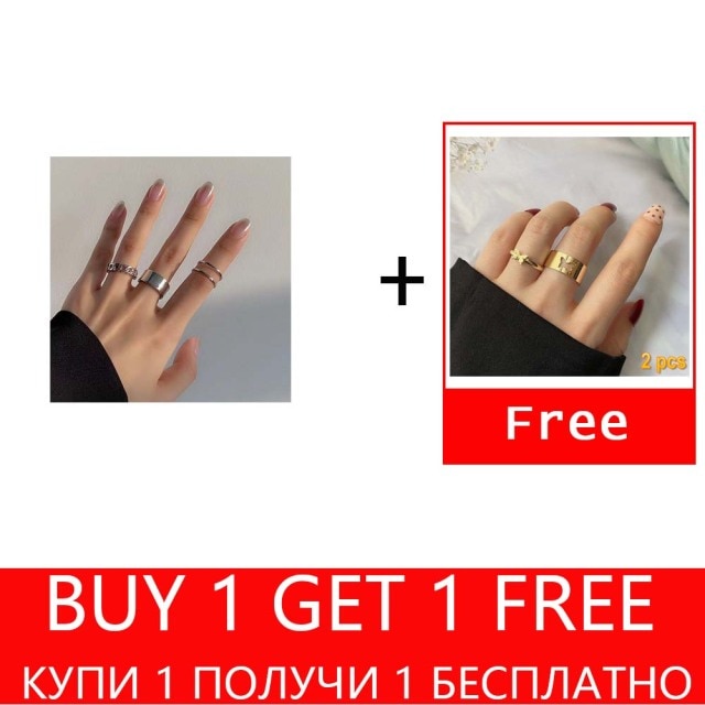Hip Hop Cross Ring On Finger Chains Adjustable Jewelry Rings for Men Women Gothic anillos Aesthetic Rings 2021 Trend Accessories